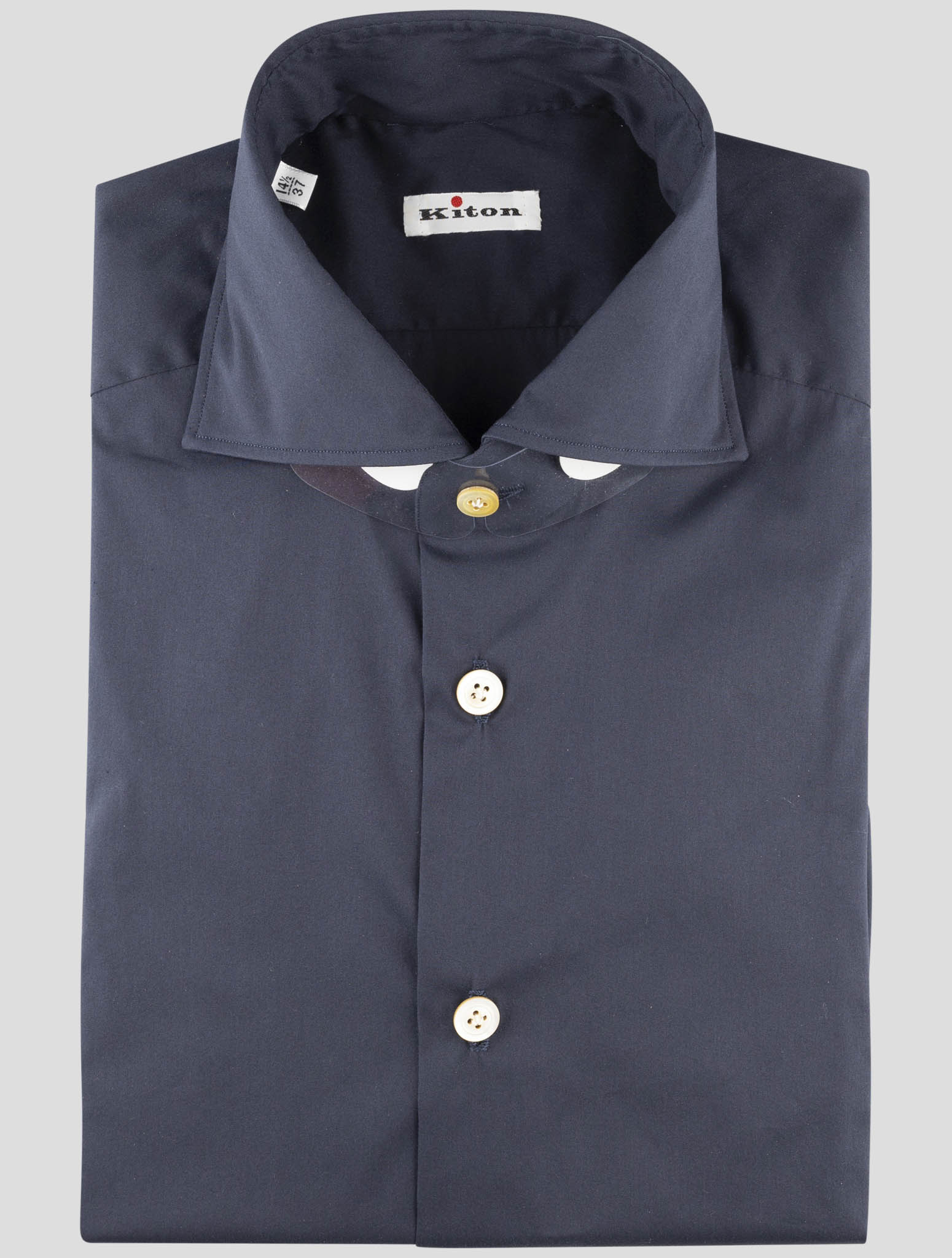 Kiton Blue Cotton Pa Ea Shirt