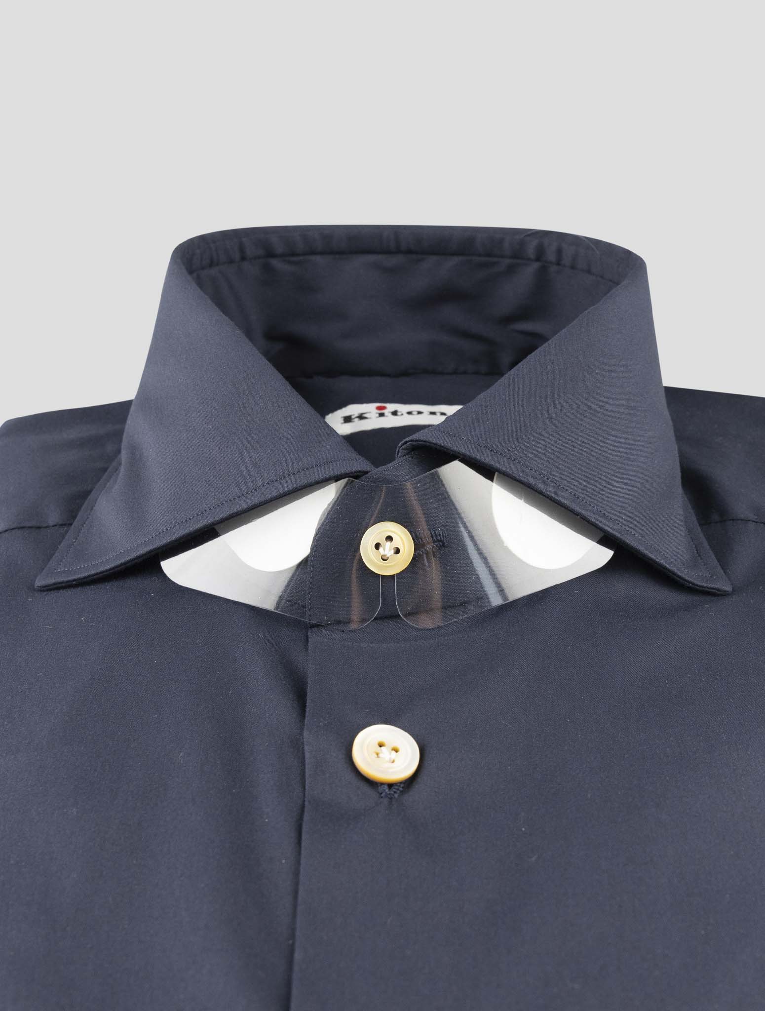 Kiton Blue Cotton Pa Ea Shirt