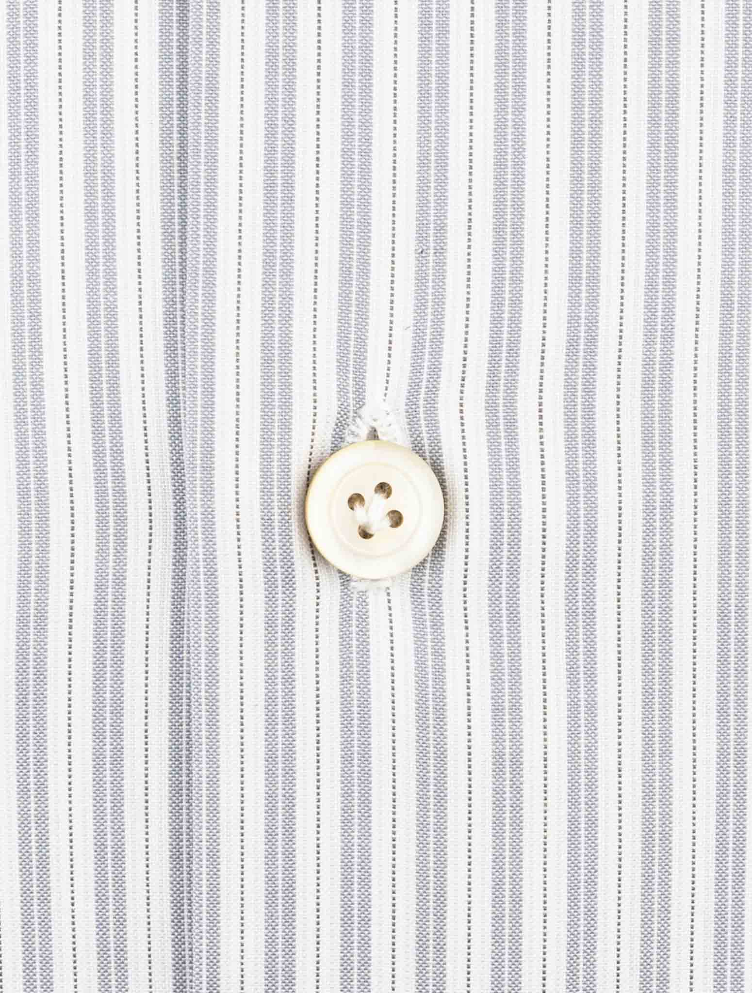 Kiton Gray White Cotton Shirt