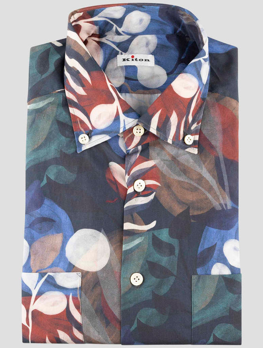 Kiton Multicolor Cotton Shirt