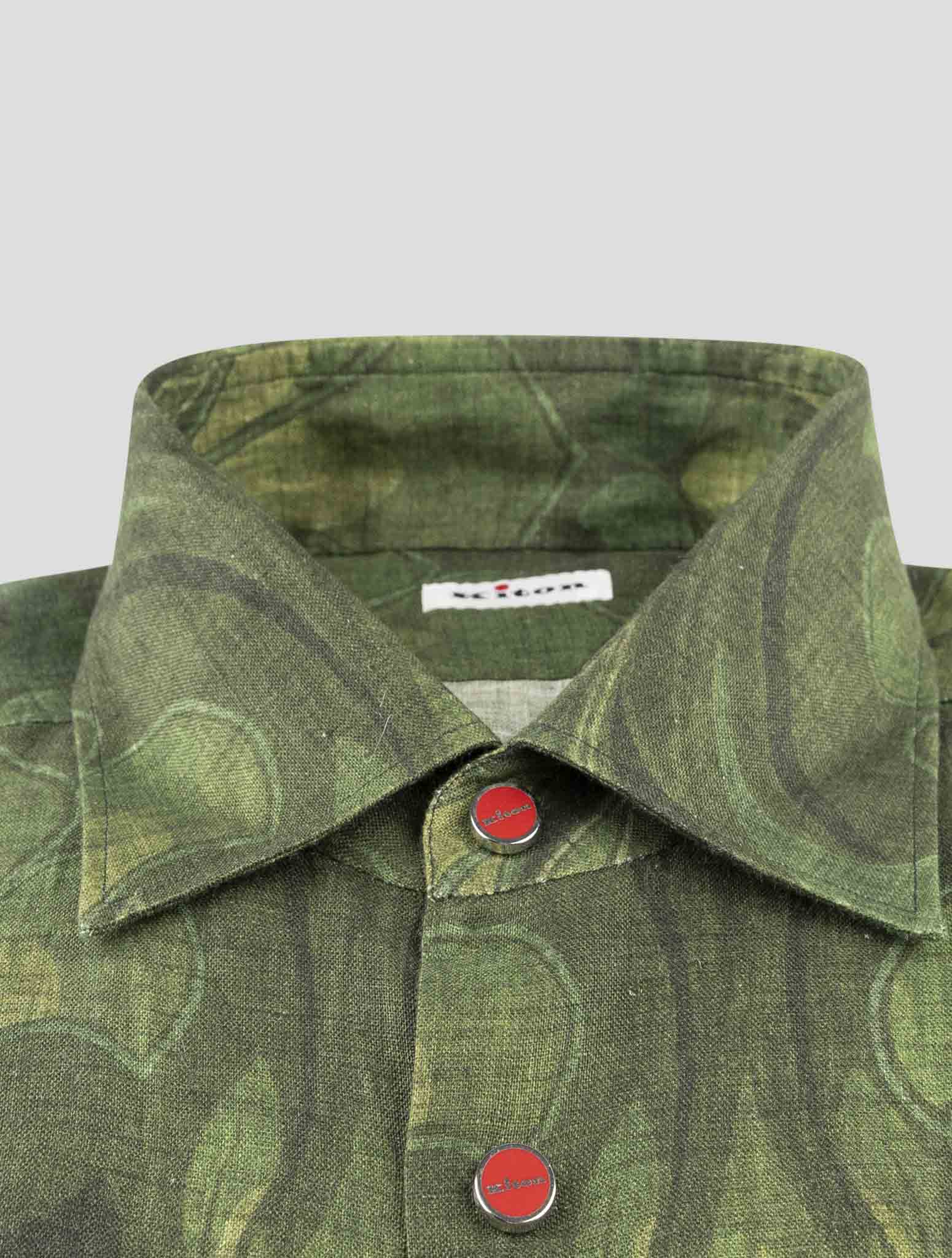 Kiton Green Linen Shirt