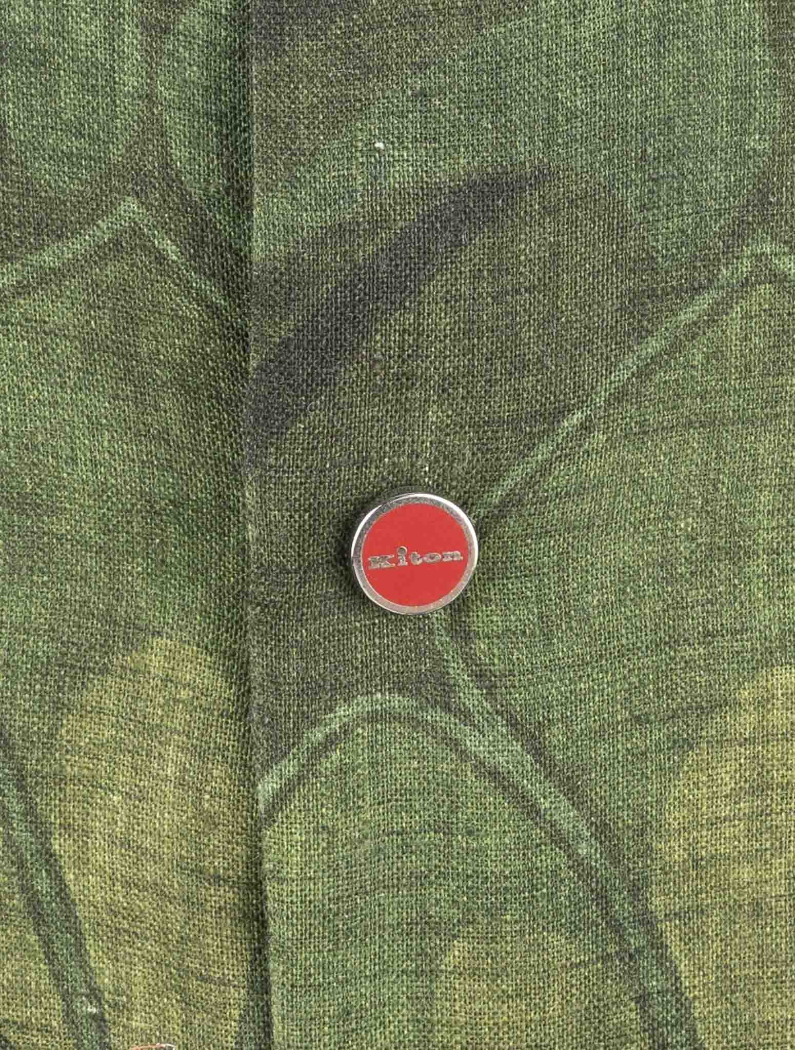 Kiton Green Linen Shirt