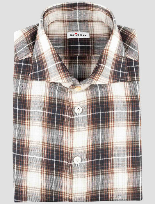 Kiton Multicolor Cotton Shirt