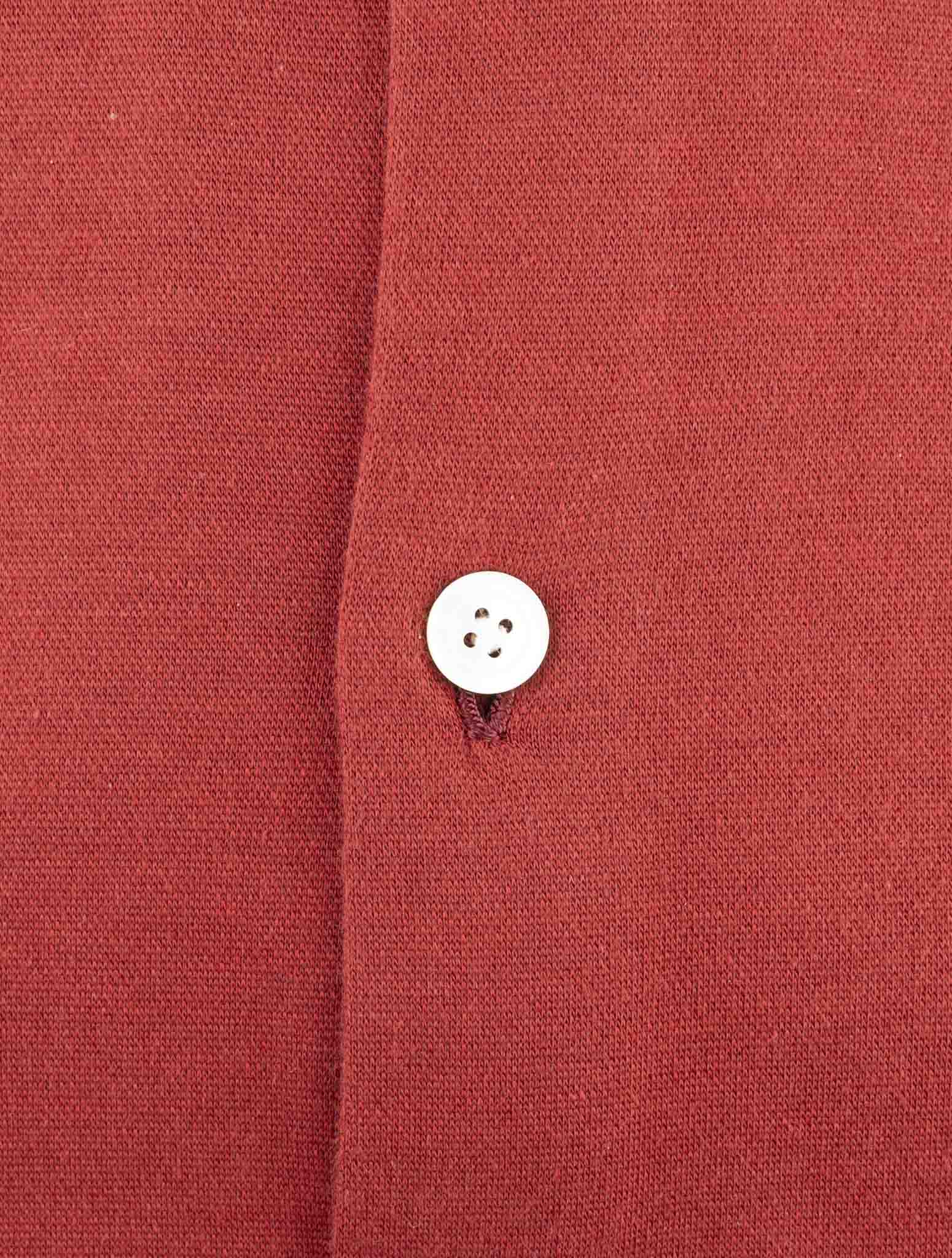 Kiton Red Cotton Cashmere Shirt
