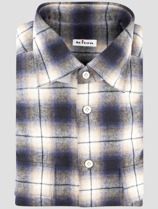Kiton Multicolor Cotton Shirt