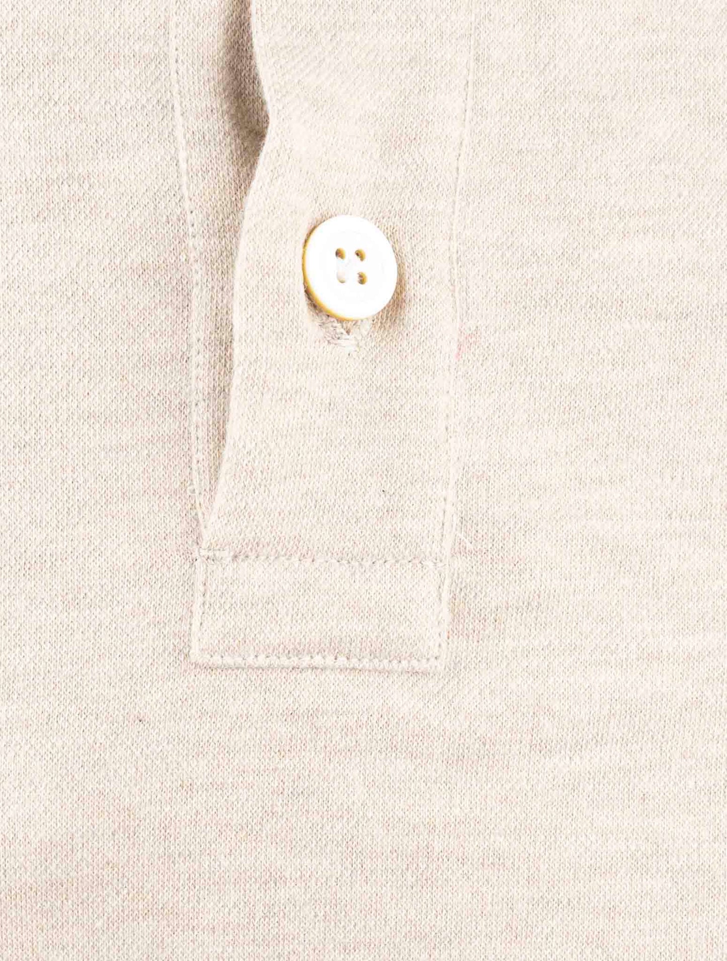 Kiton Beige Cotton Cashmere Sweater Polo