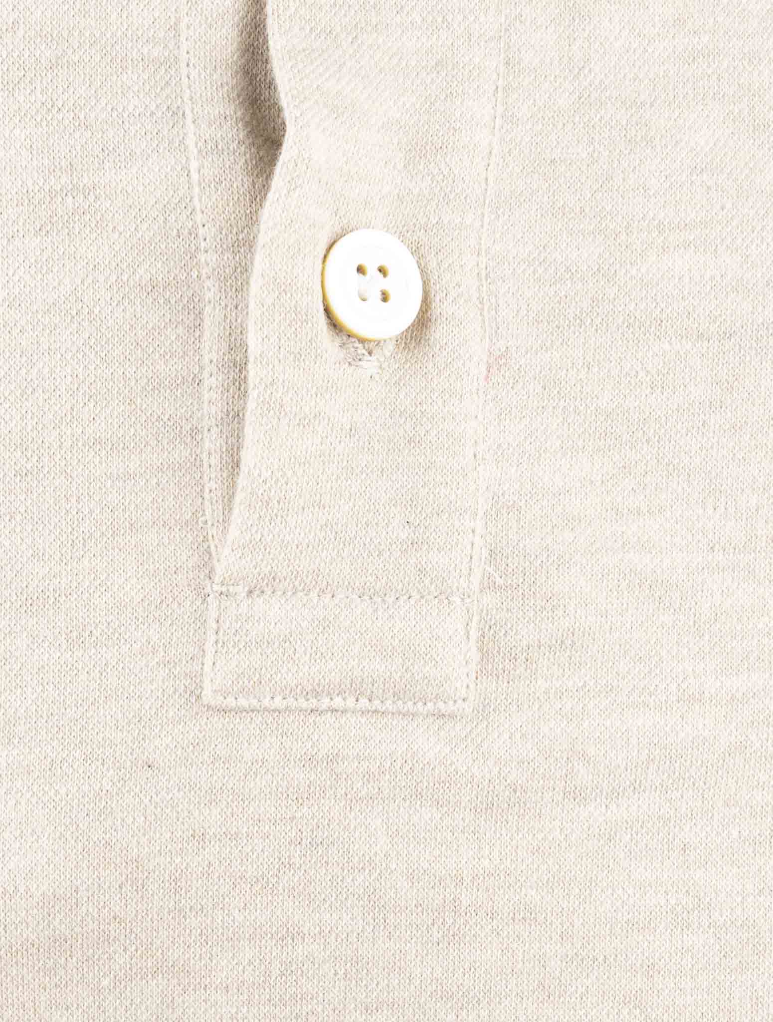 Kiton Beige Cotton Cashmere Sweater Polo