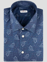 Kiton Blue Cotton Shirt