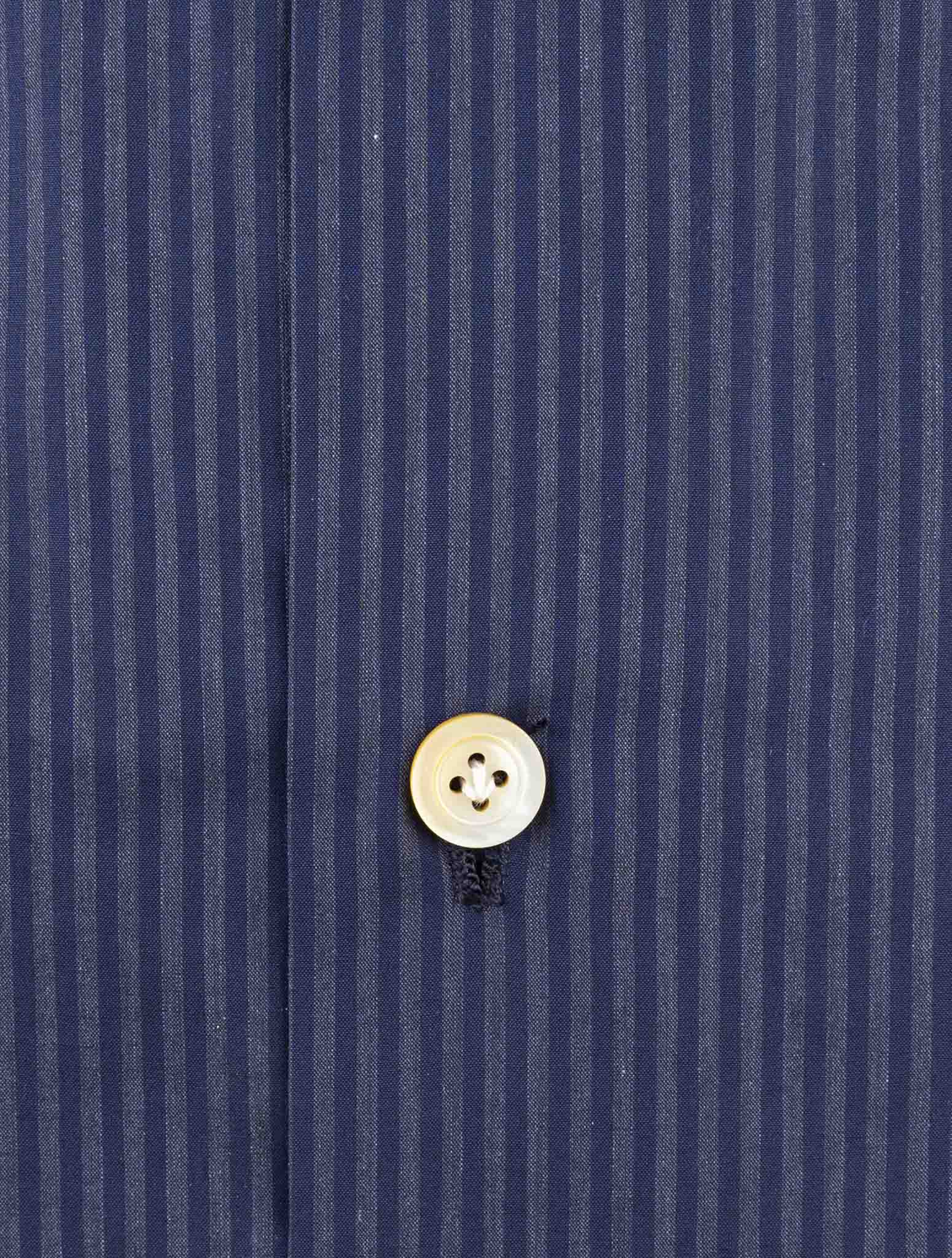 Kiton Blue Gray Cotton Shirt