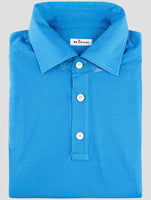 Kiton Blue Cotton Polo