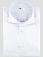 Kiton Blue White Cotton Shirt