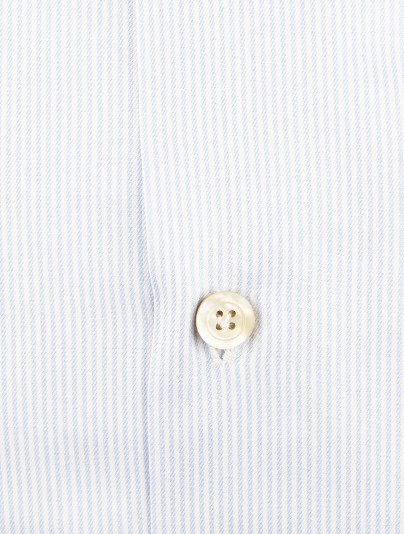 Kiton Blue White Cotton Shirt