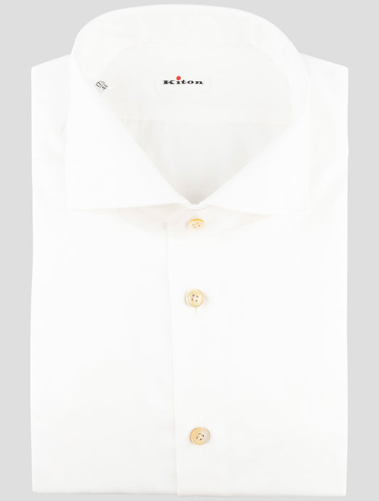 Kiton White Cotton Shirt