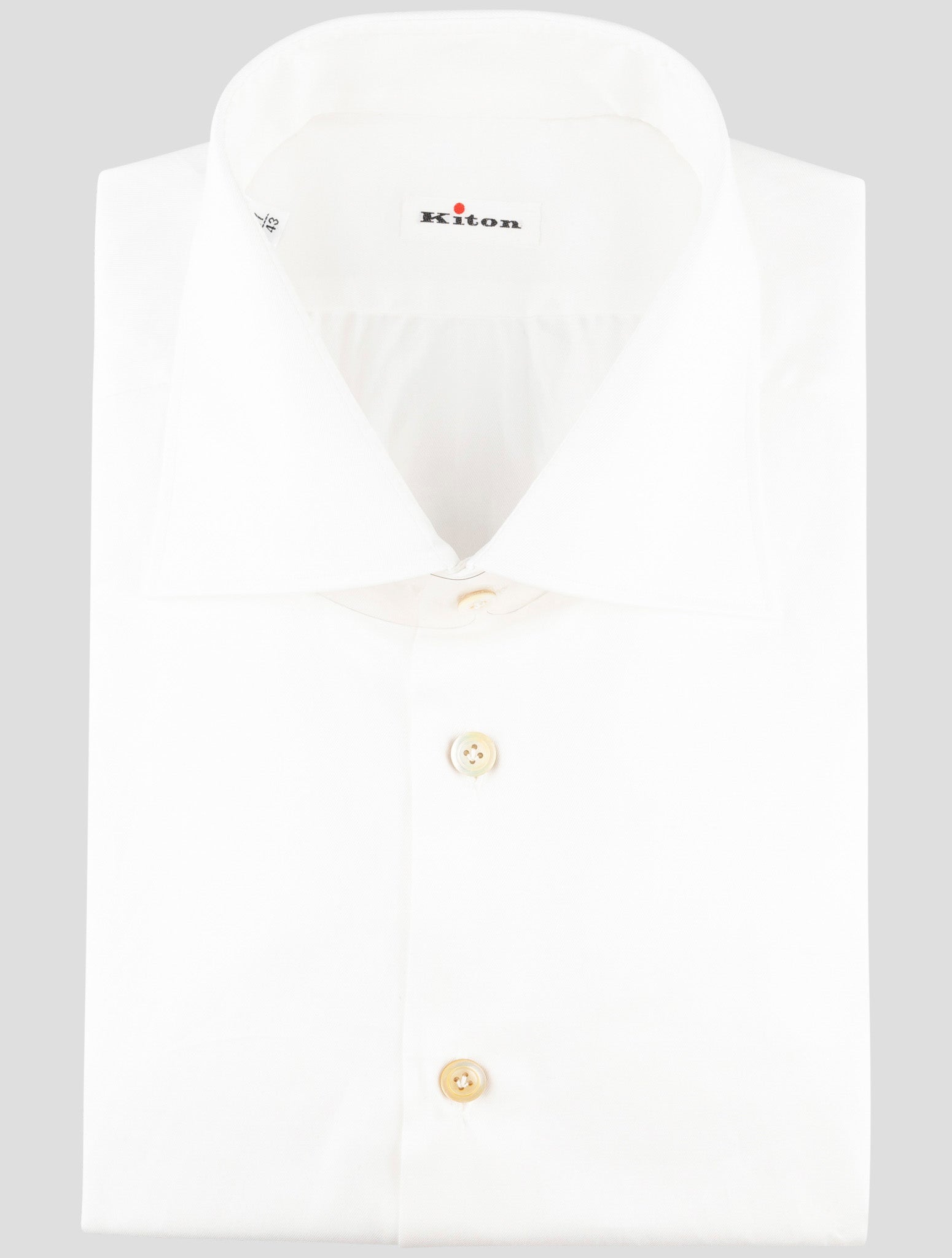 Kiton White Cotton Shirt