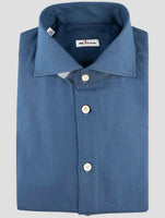 Kiton Blue Cotton Cashmere Shirt