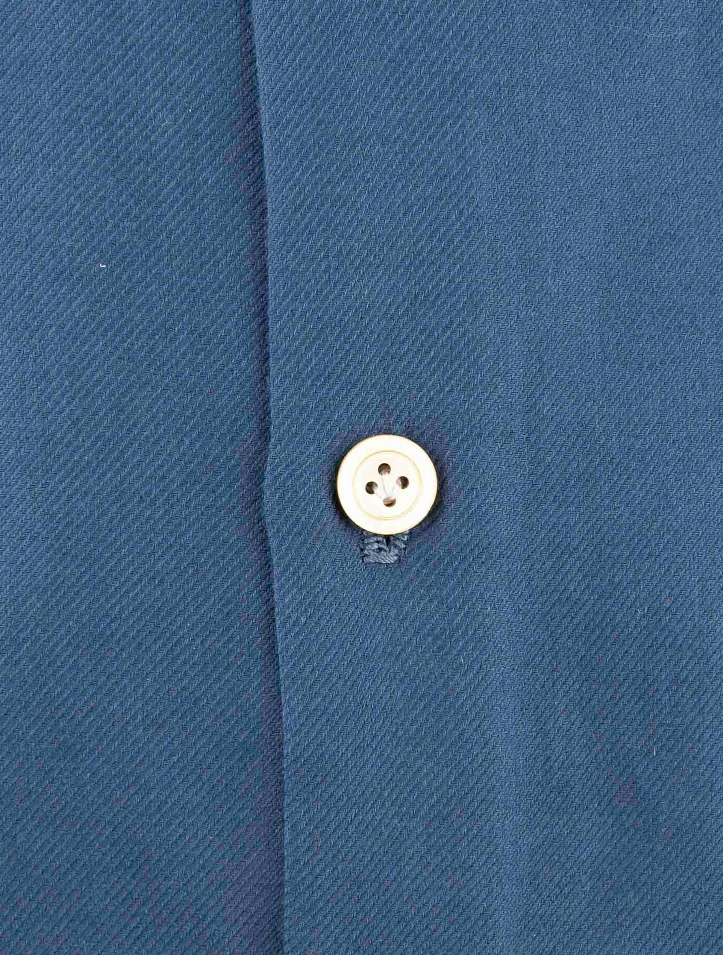 Kiton Blue Cotton Cashmere Shirt