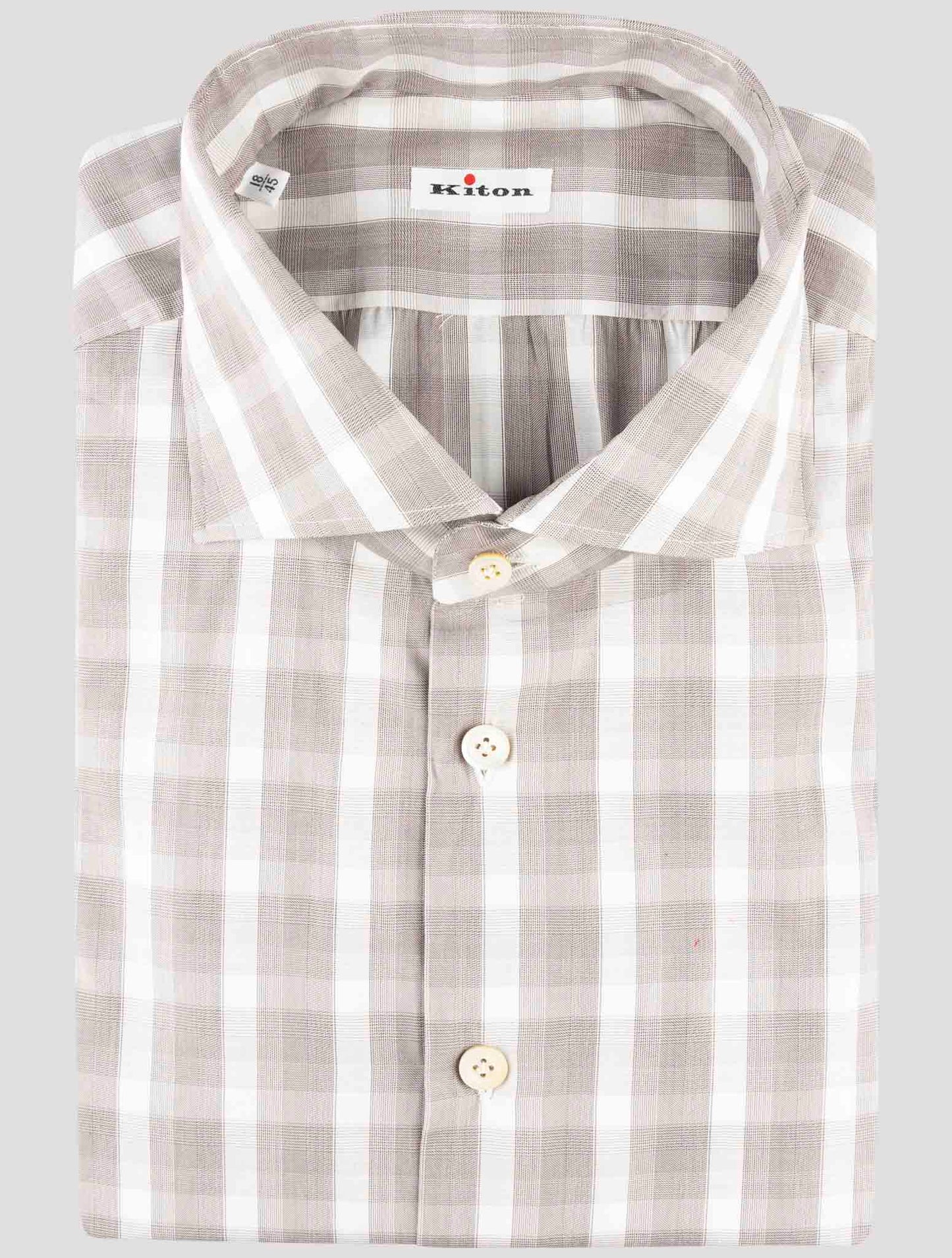 Kiton Gray Cotton Shirt
