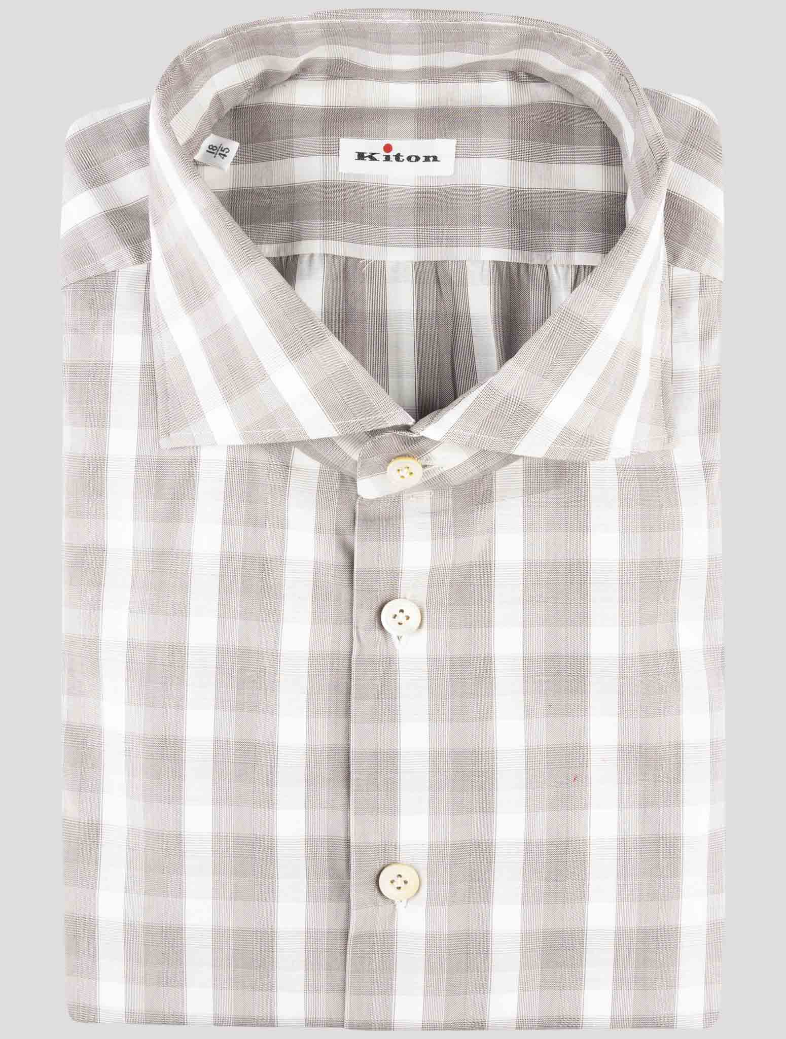 Kiton Gray Cotton Shirt
