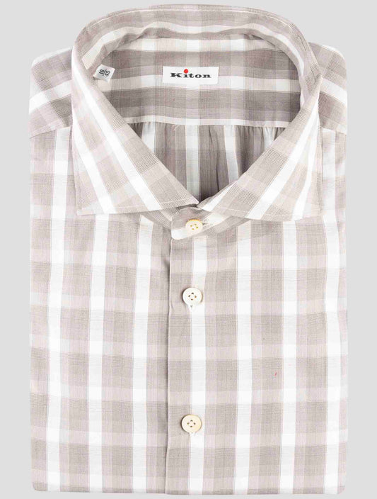 Kiton Gray Cotton Shirt
