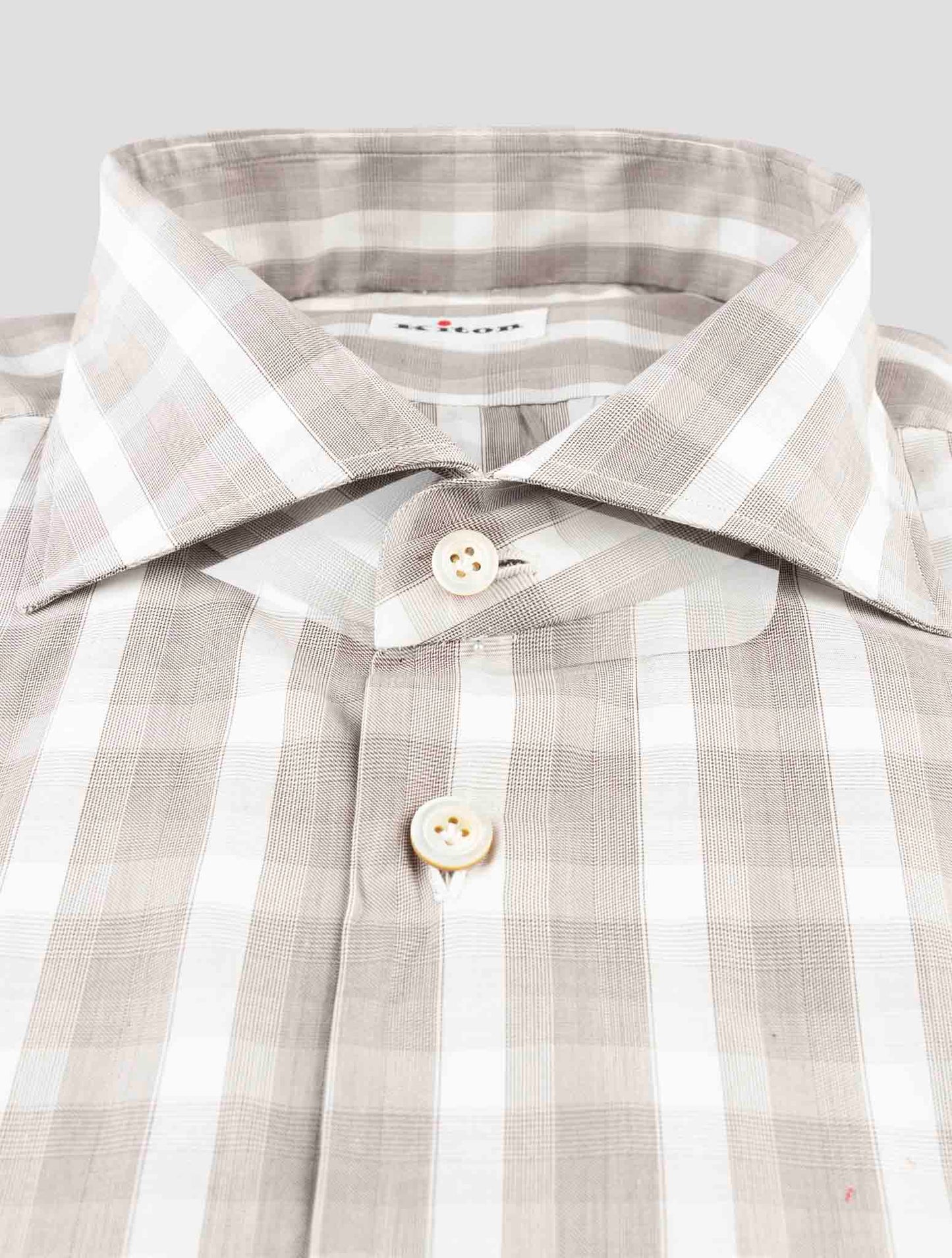 Kiton Gray Cotton Shirt
