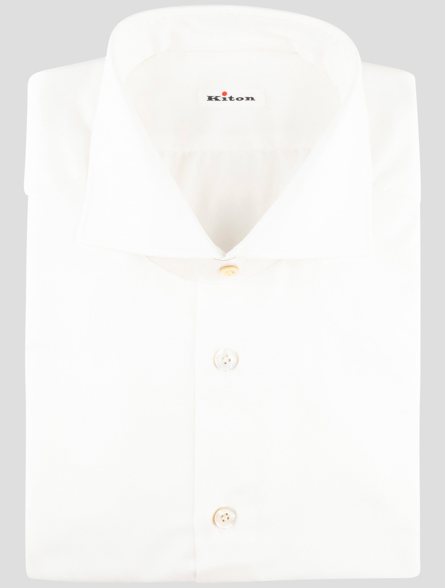 Kiton White Cotton Shirt