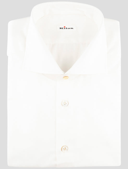Kiton White Cotton Shirt