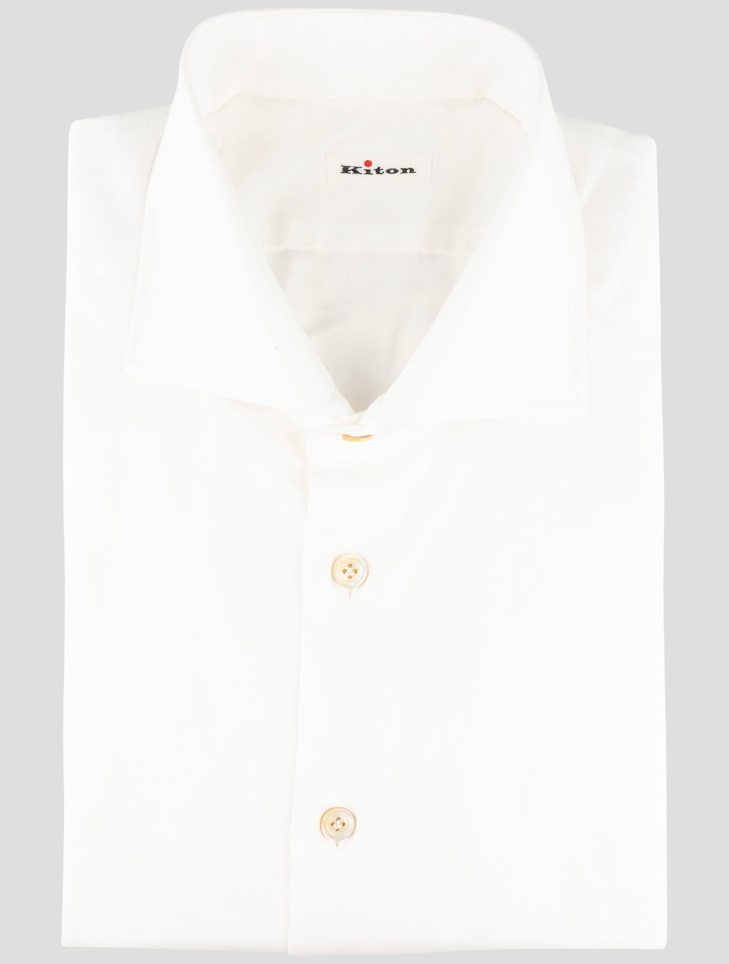 Kiton White Cotton Shirt
