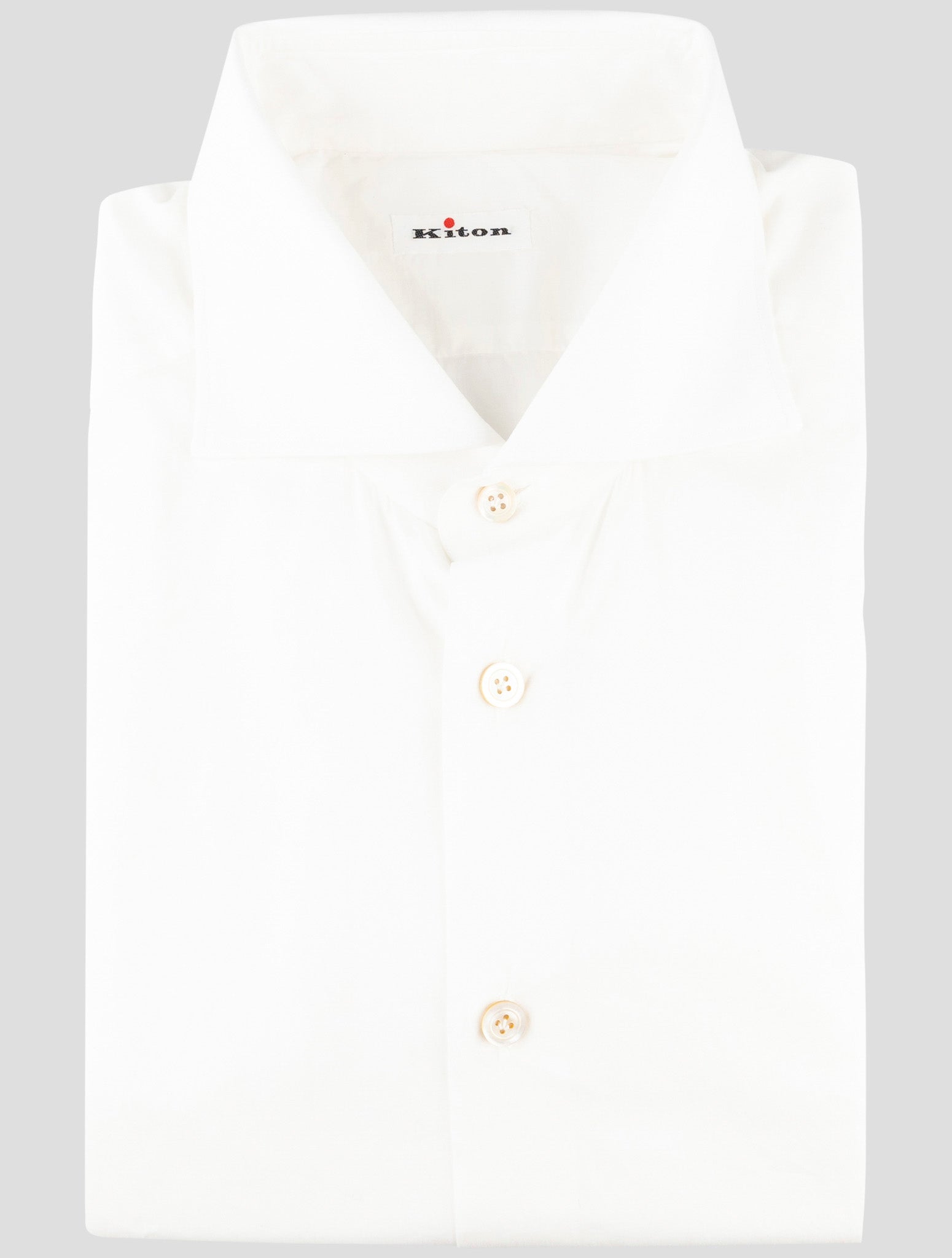 Kiton White Cotton Shirt