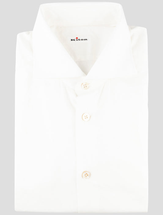 Kiton White Cotton Shirt