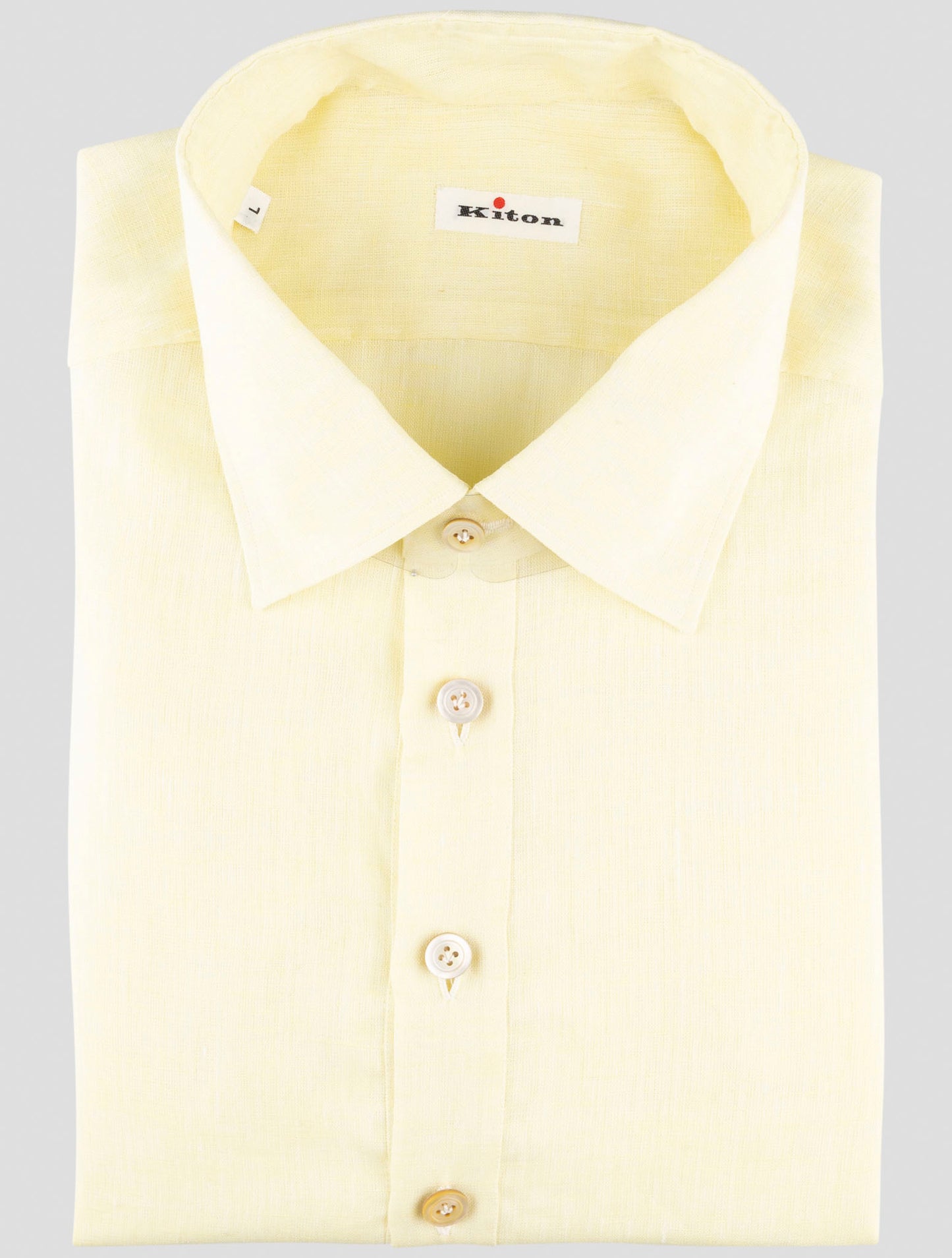 Kiton Yellow Linen Shirt