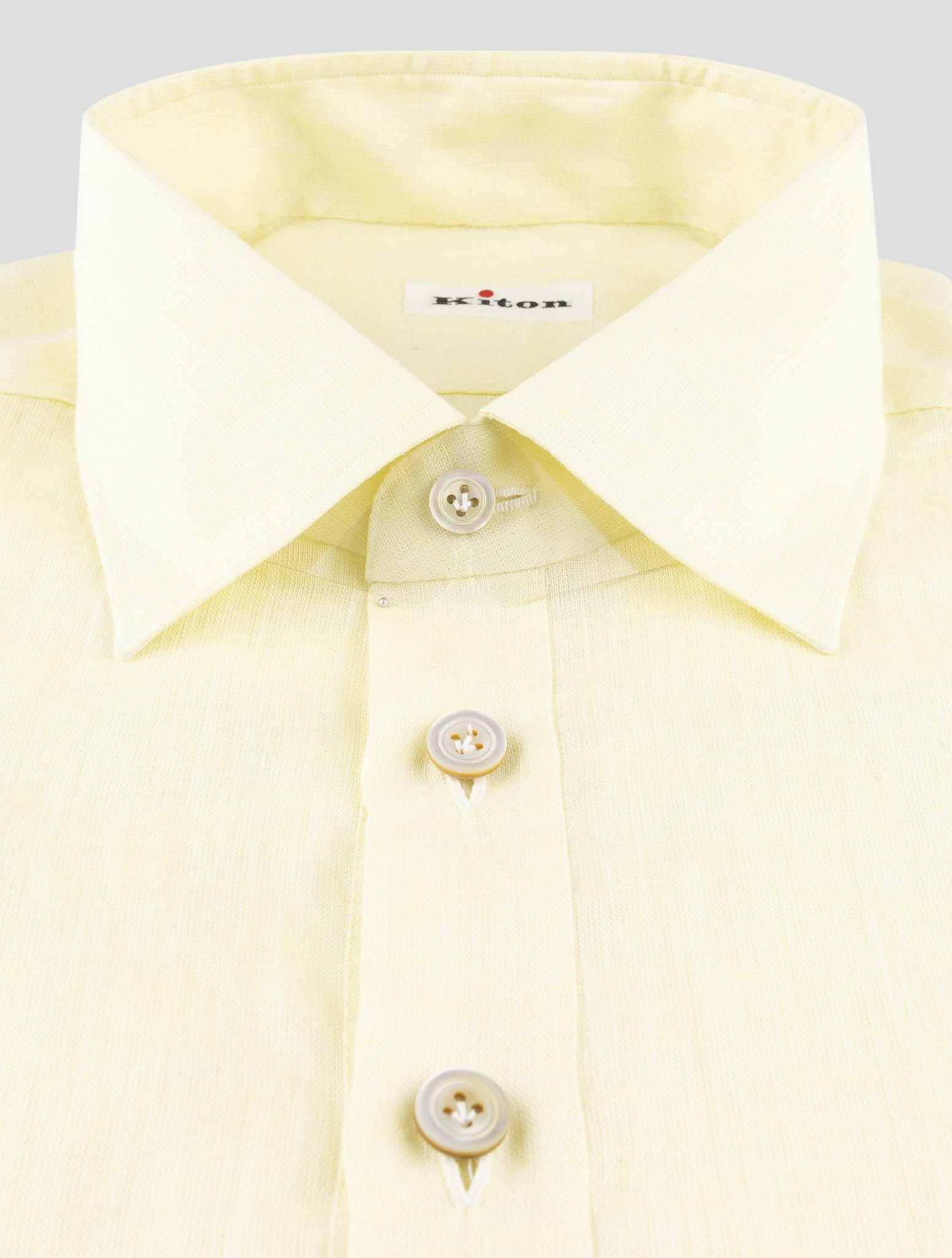Kiton Yellow Linen Shirt