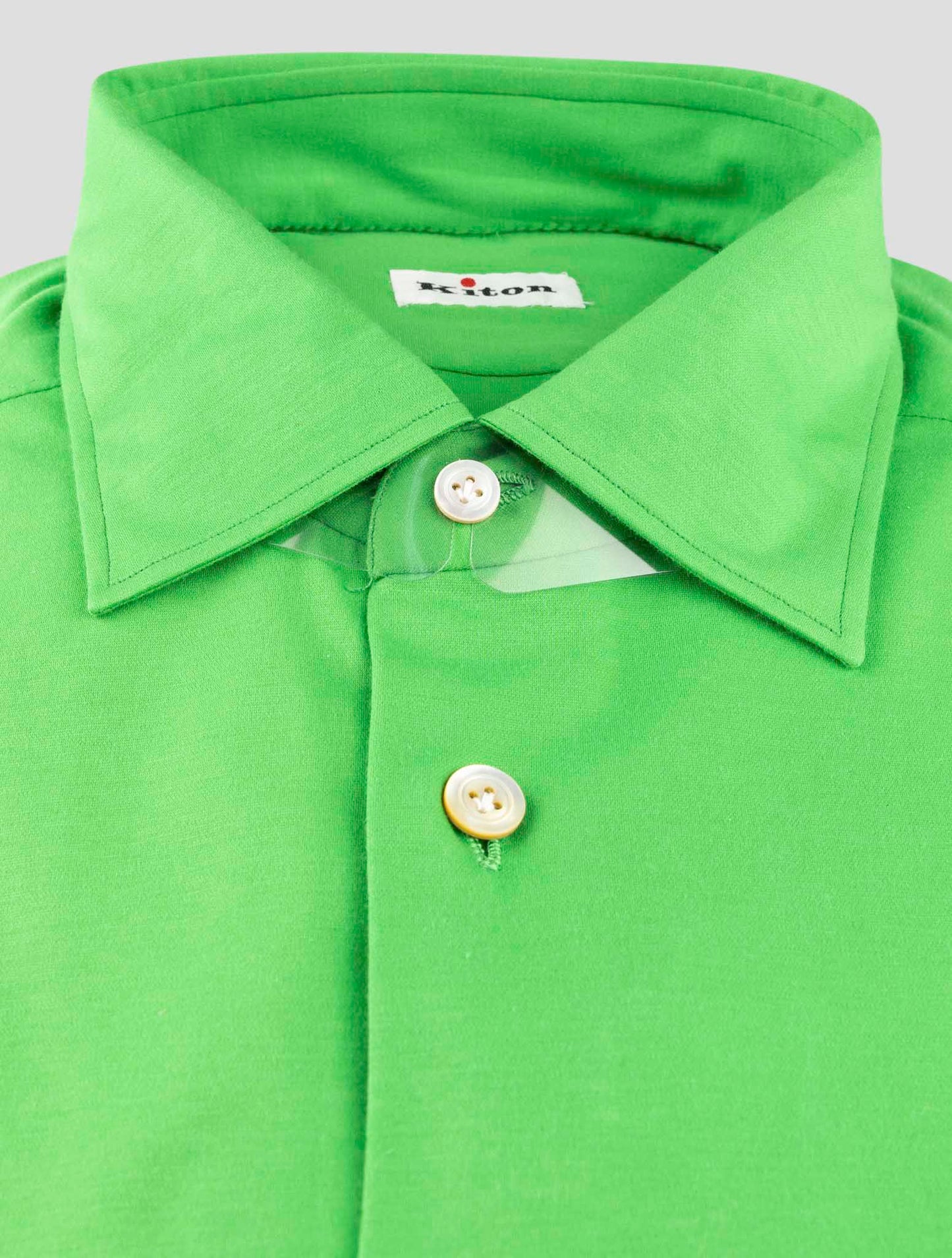 Kiton Green Cotton Shirt