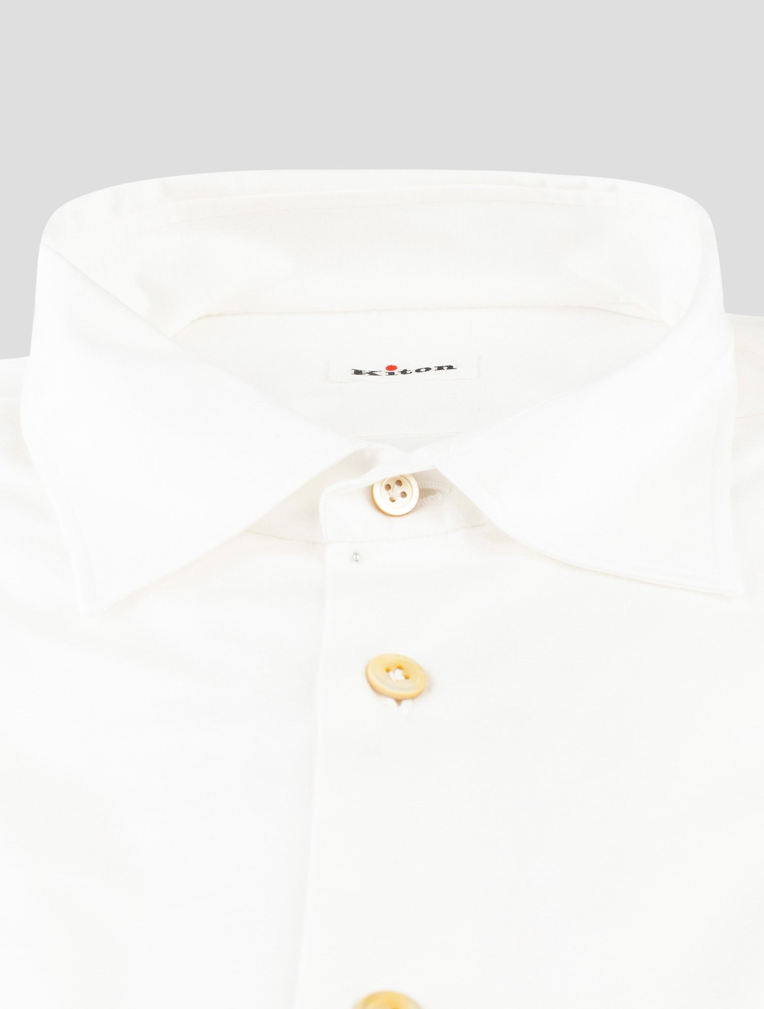 Kiton White Cotton Shirt