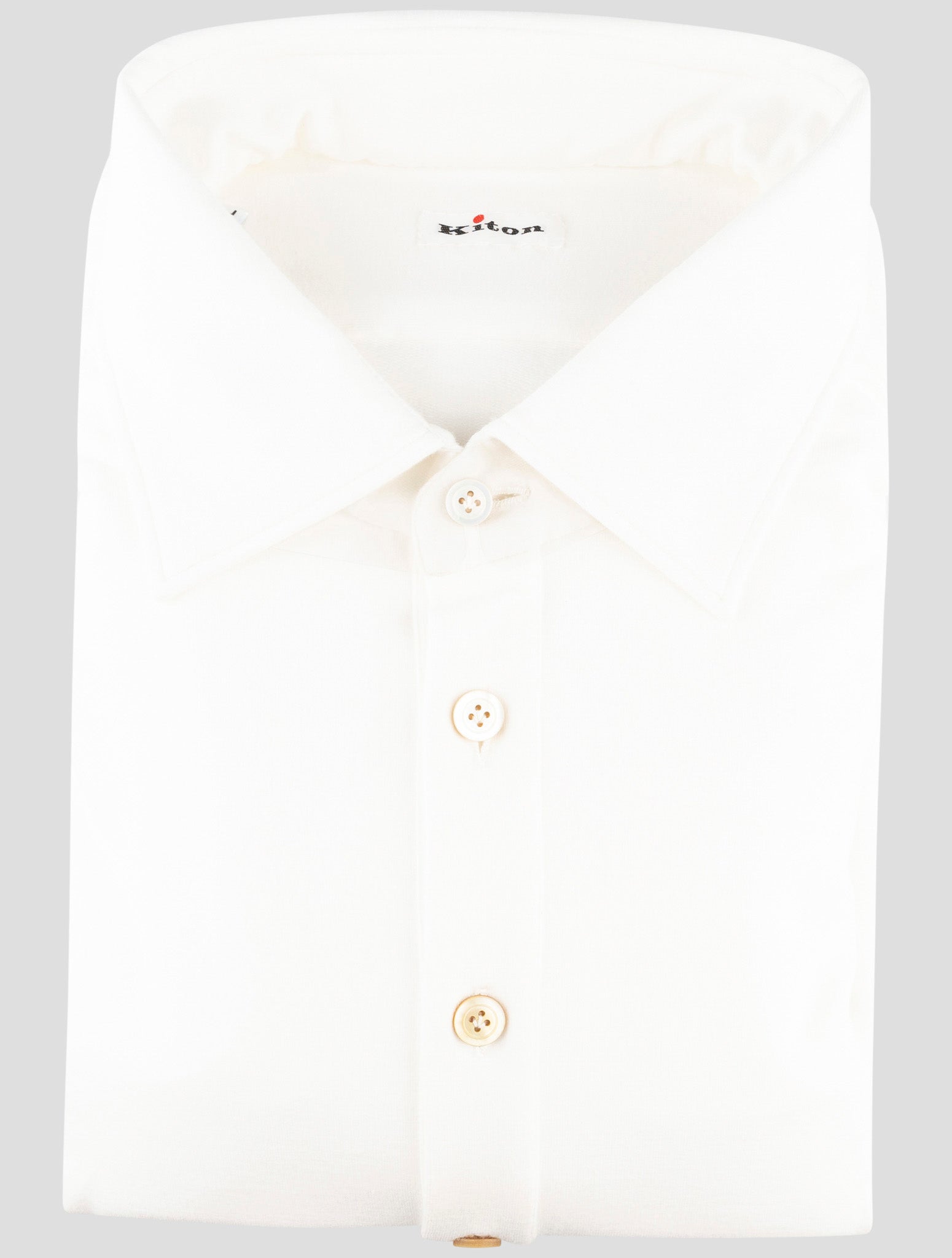 Kiton White Cotton Shirt
