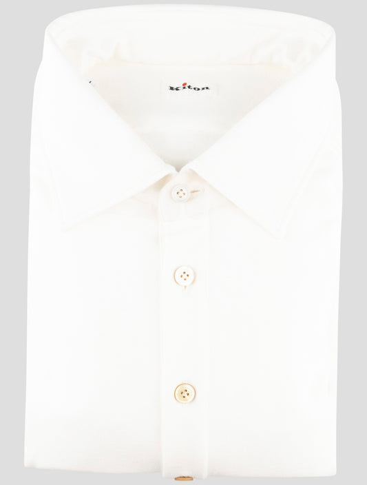 Kiton White Cotton Shirt