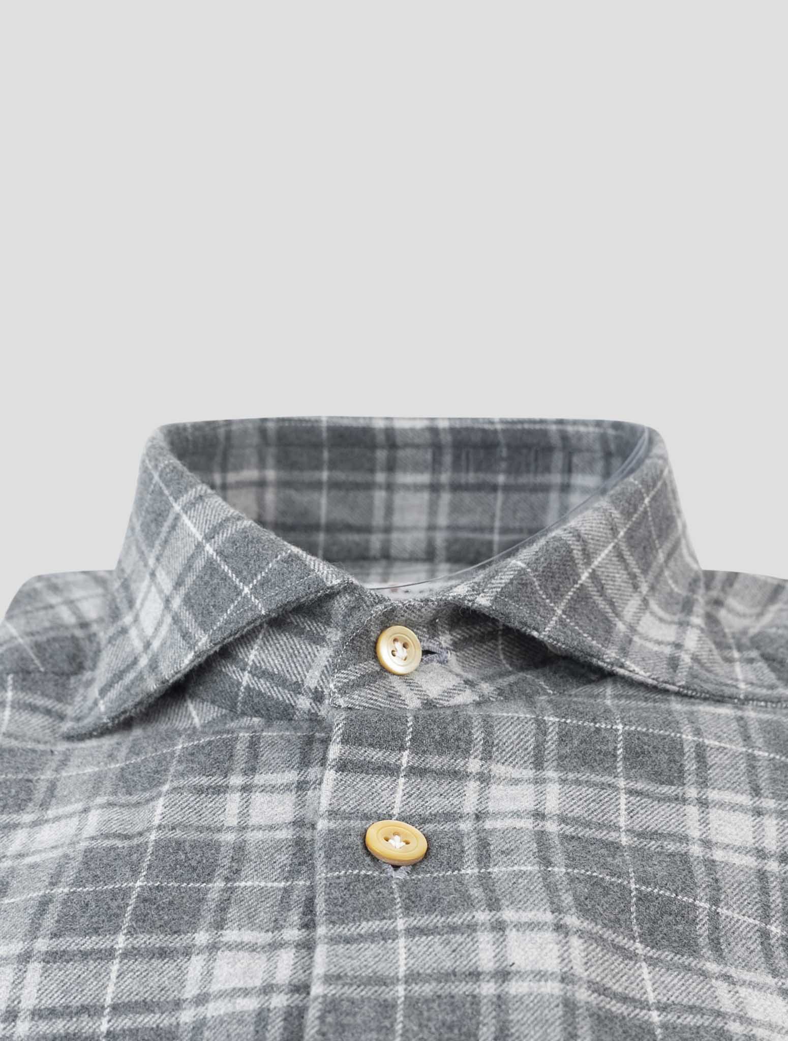 Kiton Gray Cotton Shirt