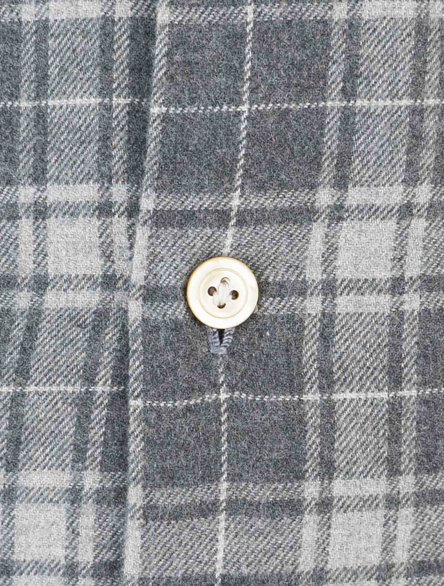 Kiton Gray Cotton Shirt