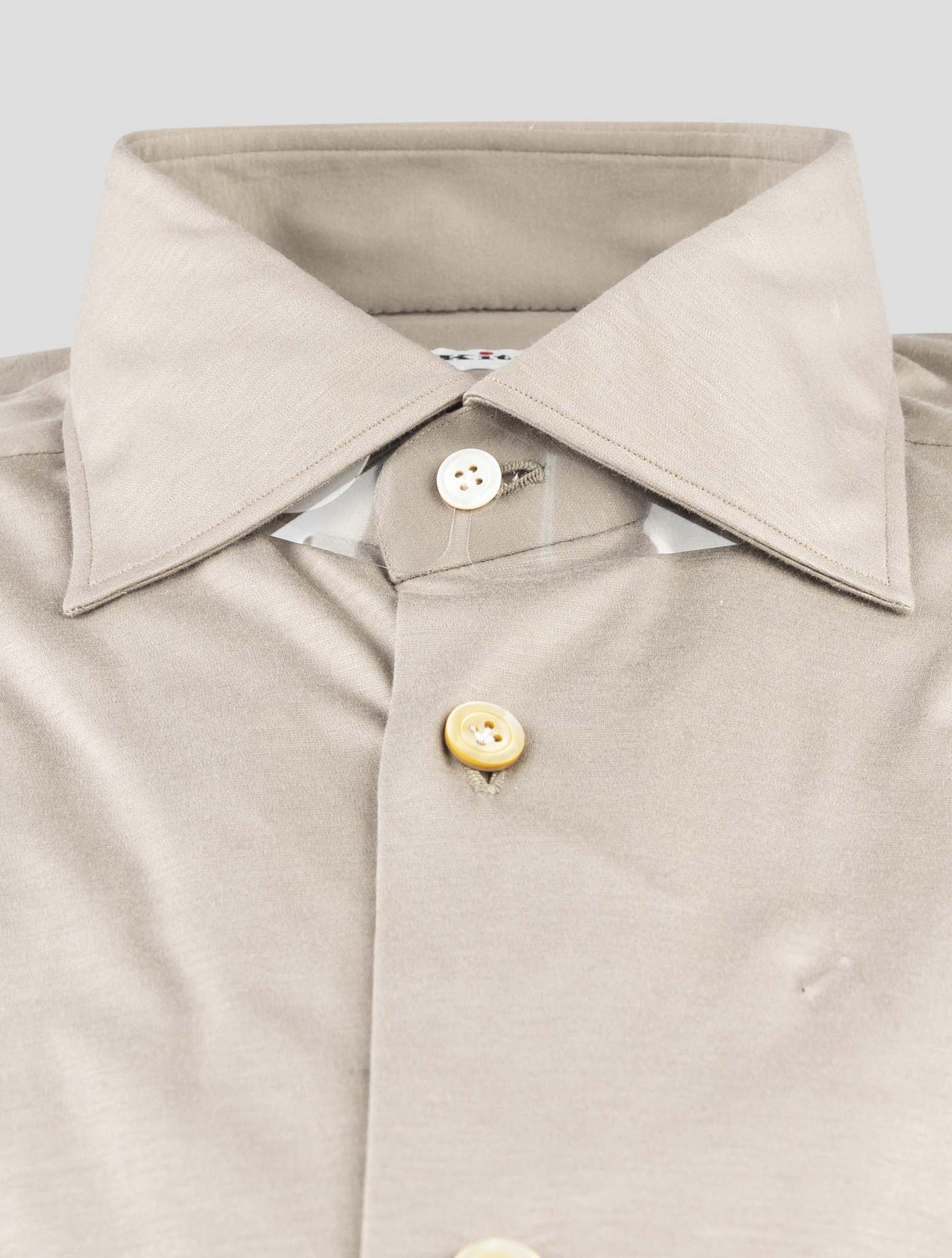 Kiton Brown Cotton Shirt