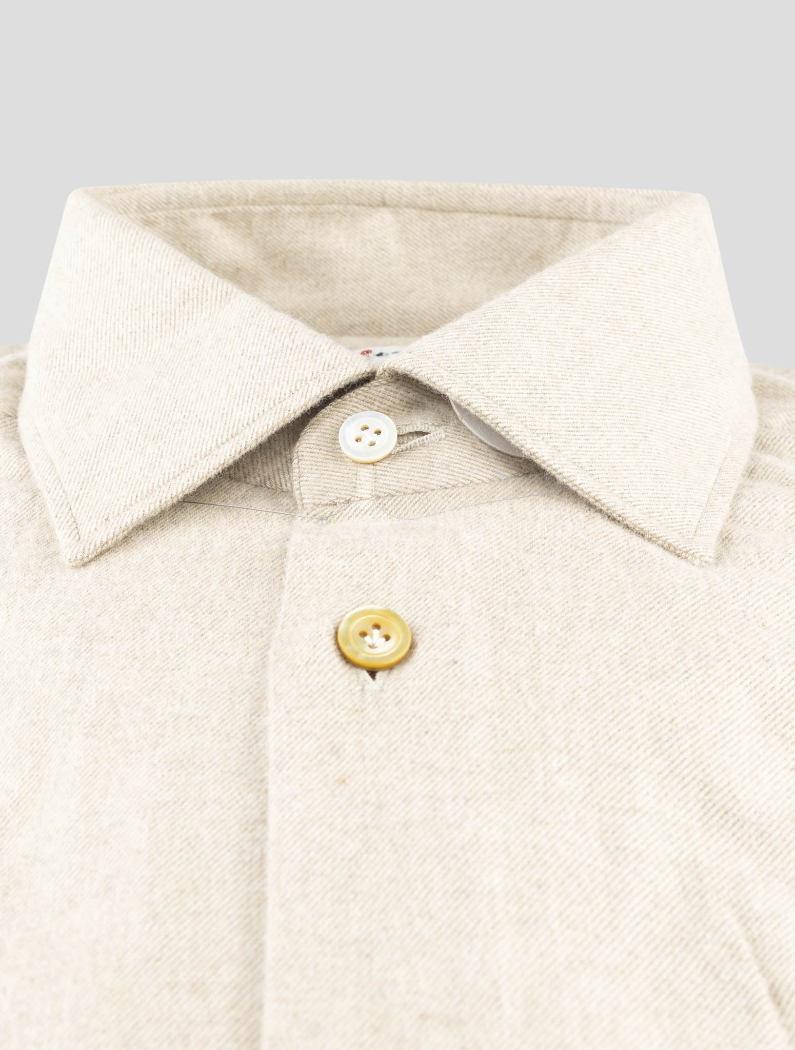 Kiton Beige Cotton Shirt