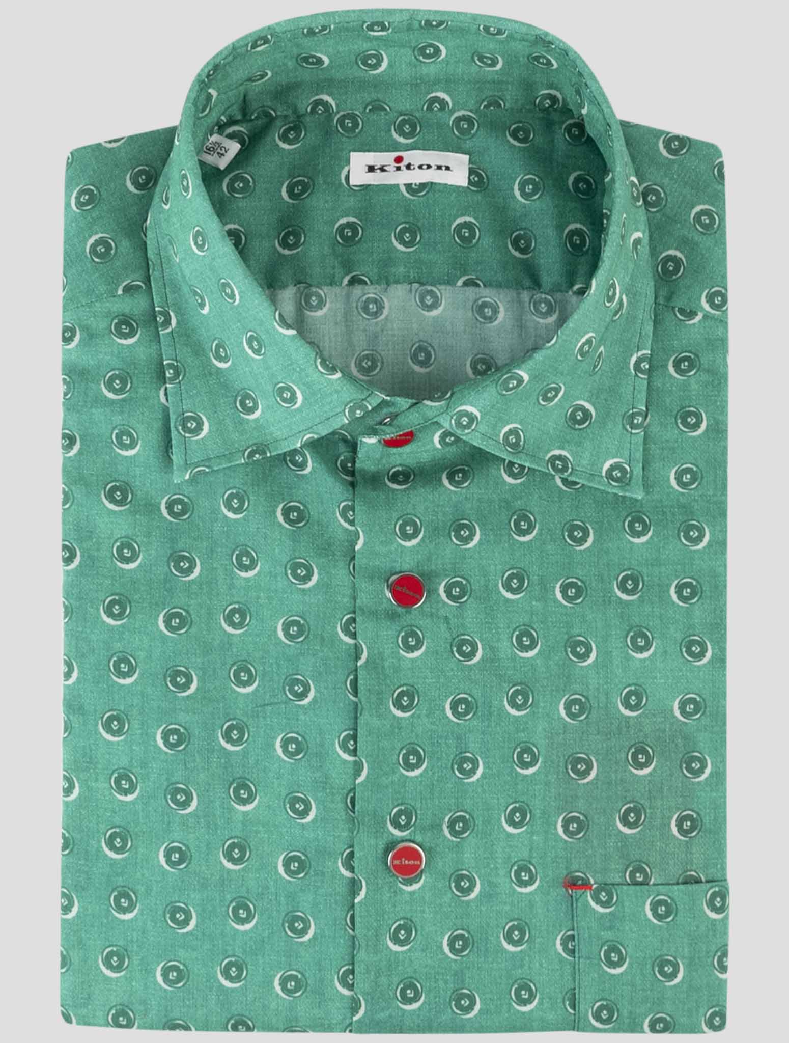 Kiton Green Cotton Shirt