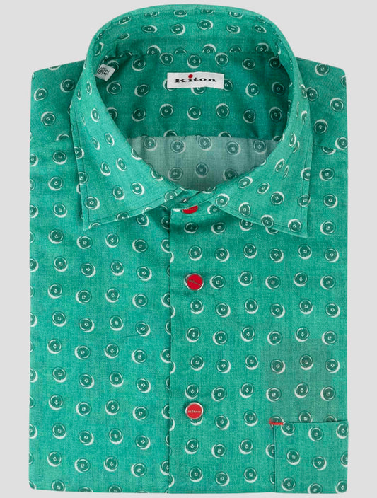 Kiton Green Cotton Shirt