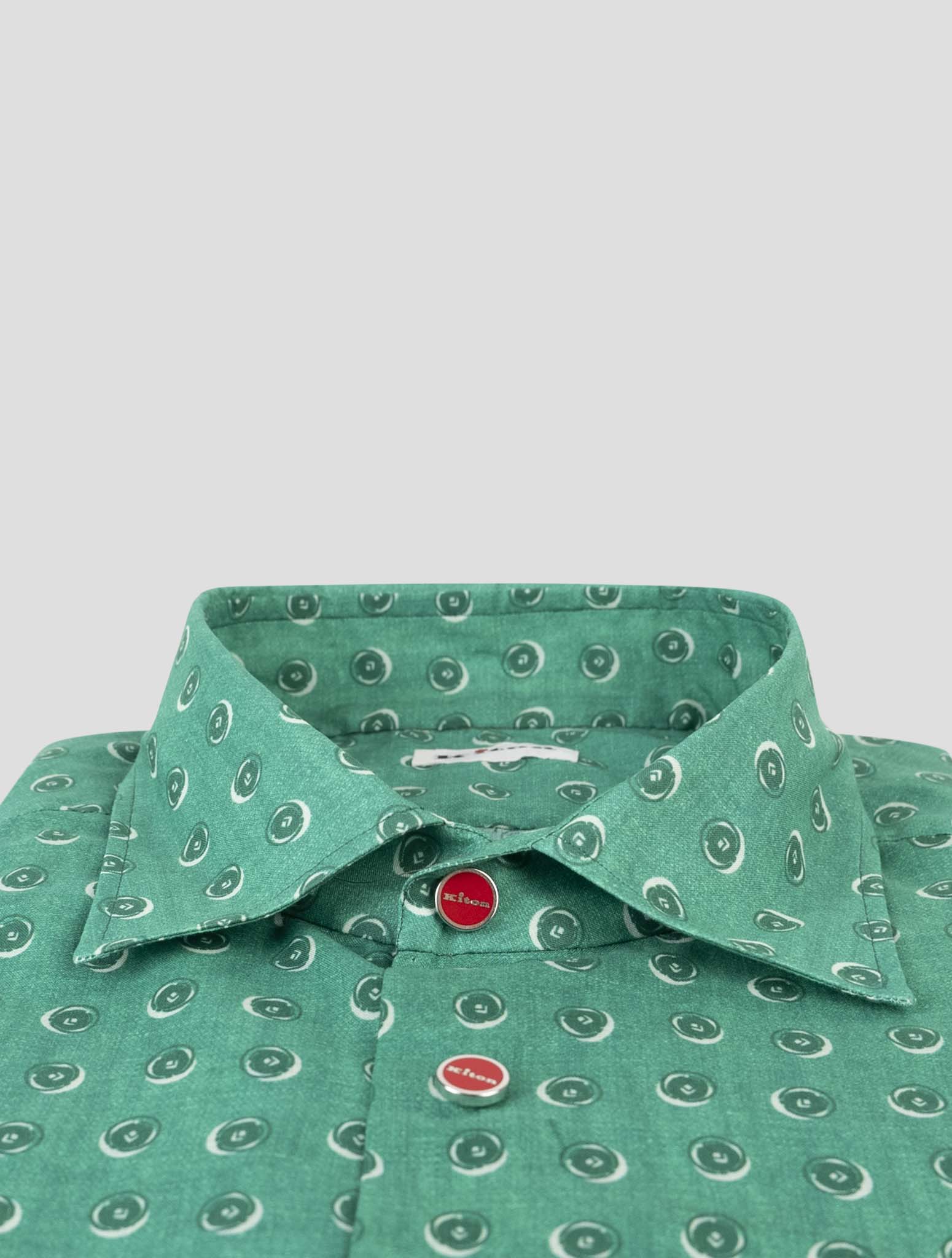 Kiton Green Cotton Shirt