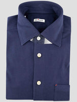 Kiton Blue Cotton Shirt