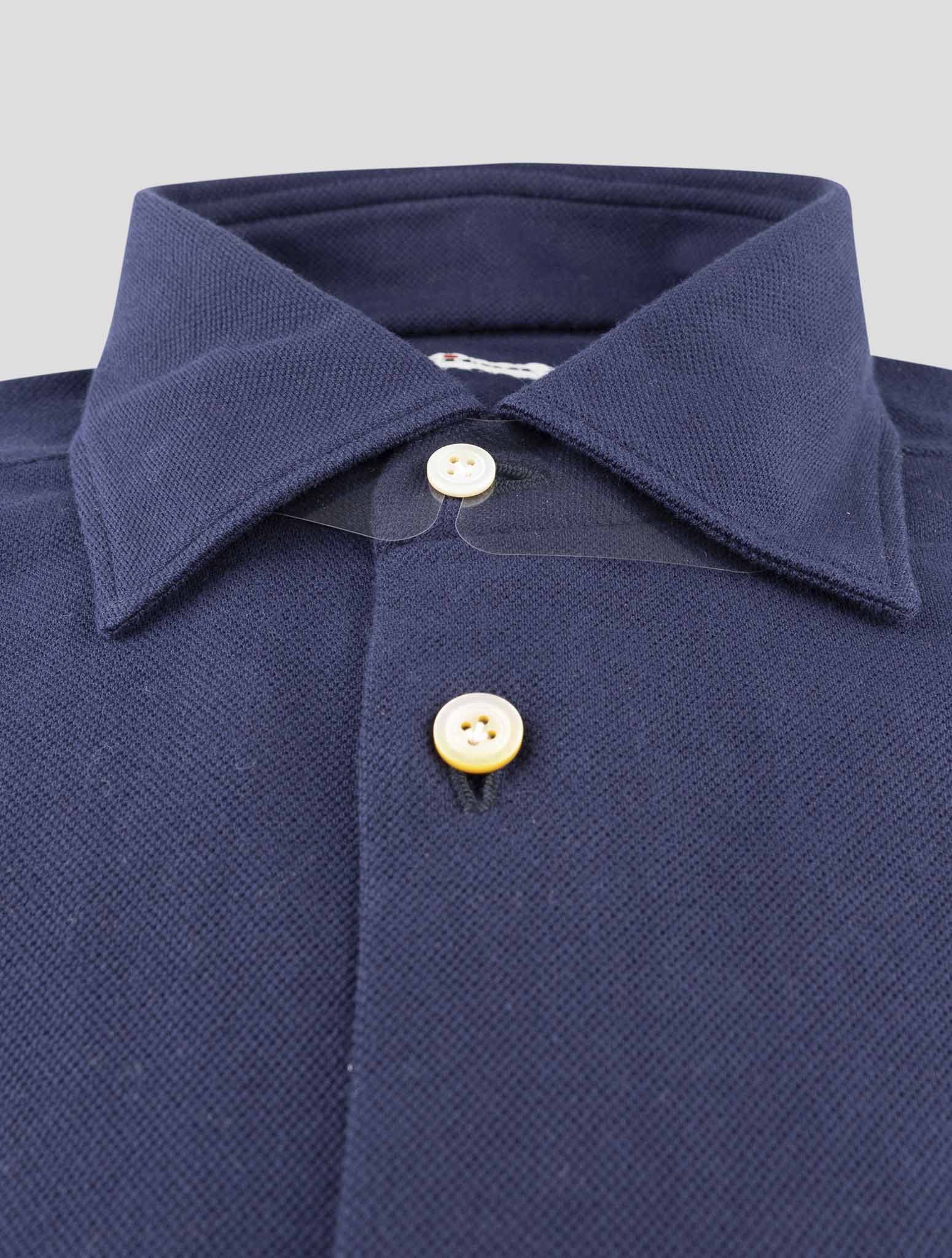 Kiton Blue Cotton Shirt