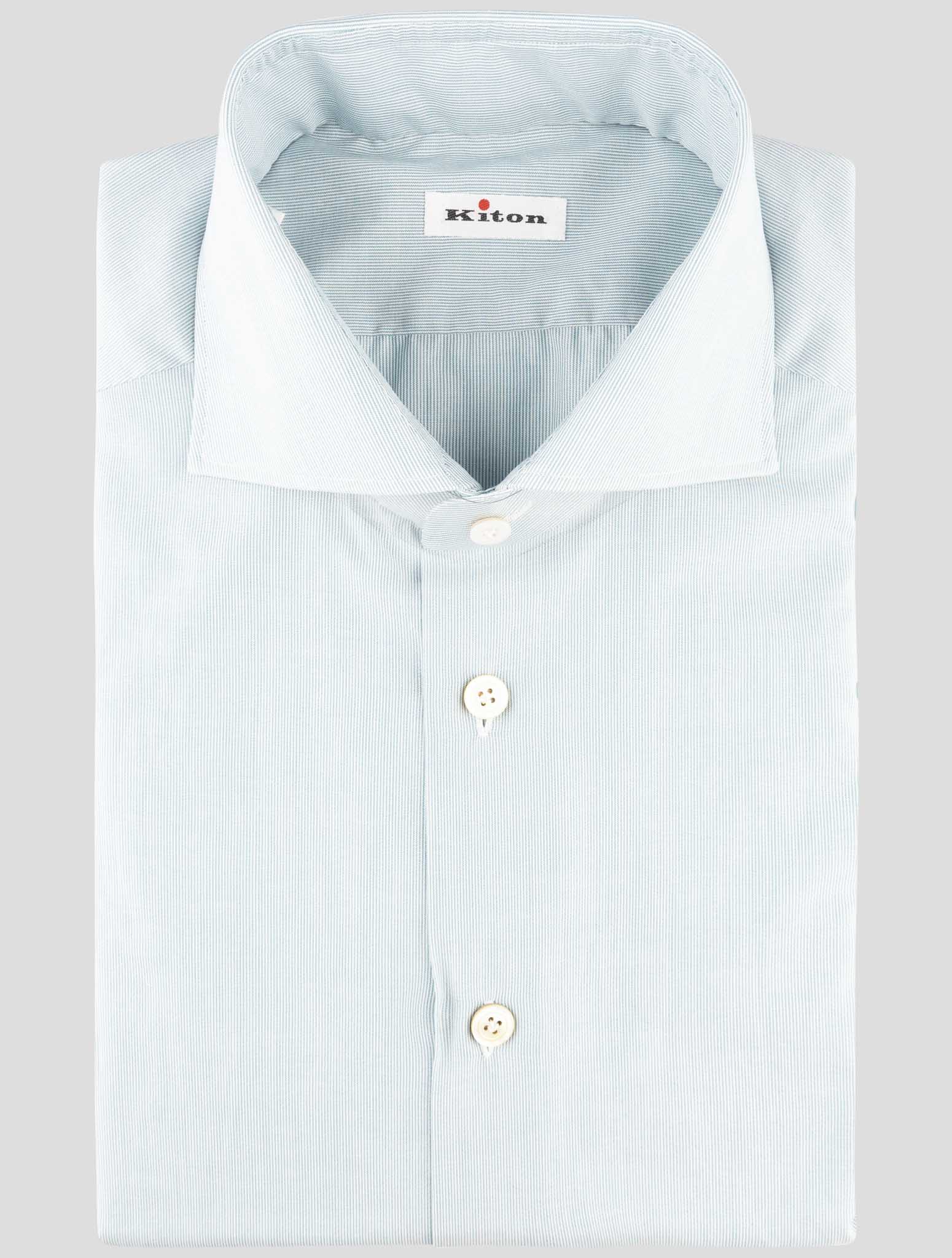 Kiton Green Cotton Shirt