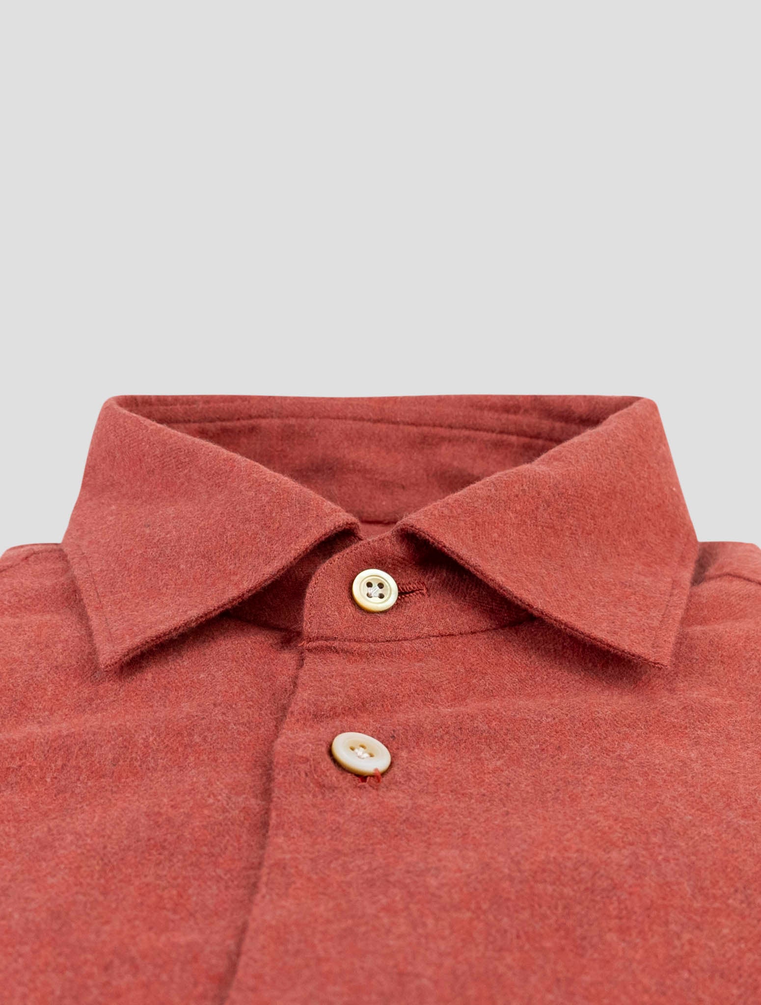 Kiton Red Cotton Shirt