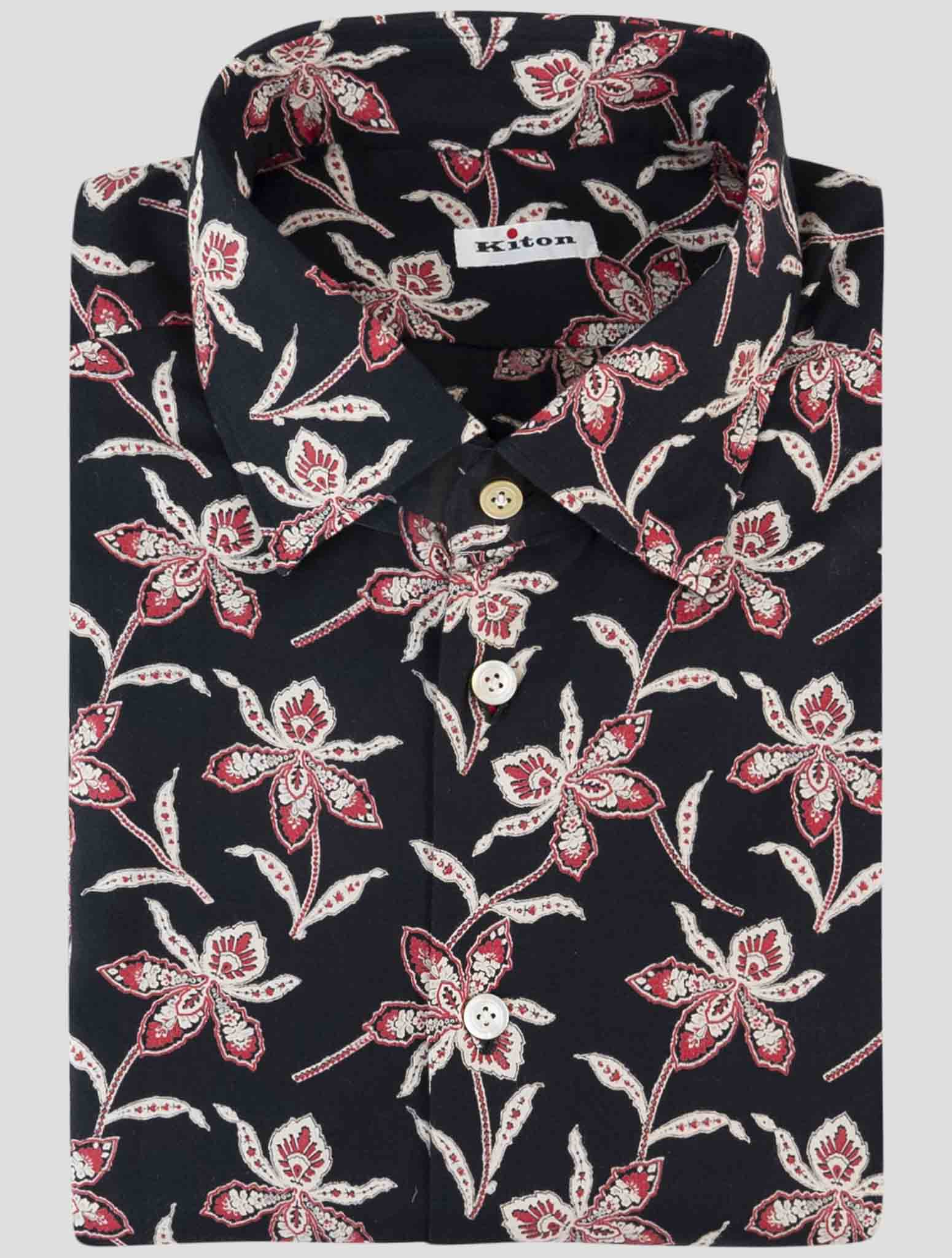 Kiton Black Cotton Shirt