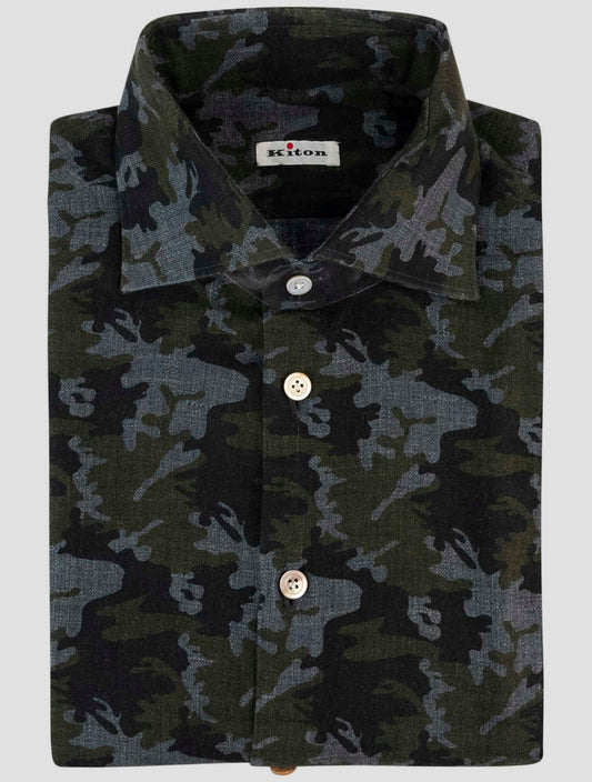 Kiton Multicolor Cotton Shirt