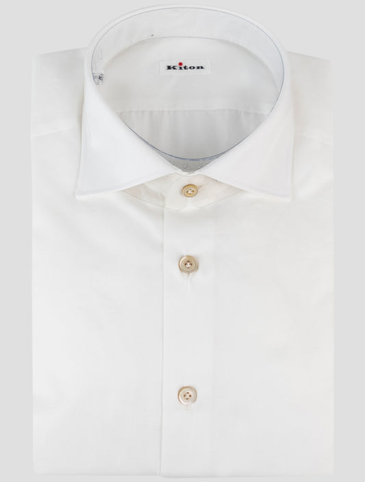 Kiton White Cotton Shirt