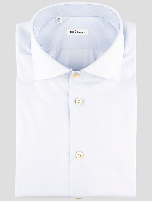 Kiton Light Blue Cotton Shirt
